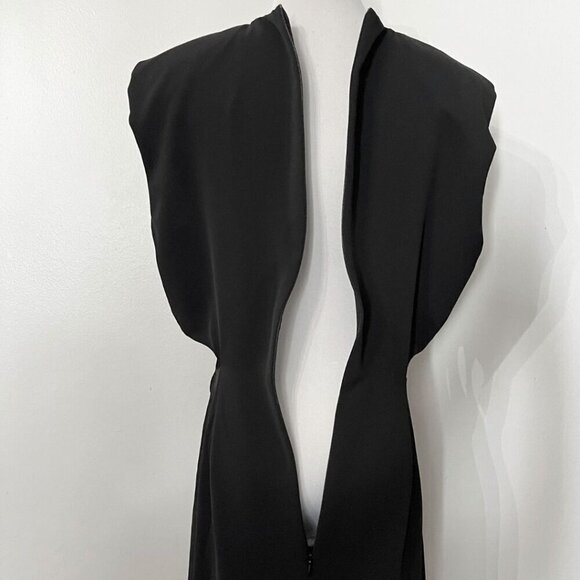 ZARA BLACK CUT OUT SLEEVELESS COLUMN MAXI DRESS 2157/223 - S - Picture 9 of 14